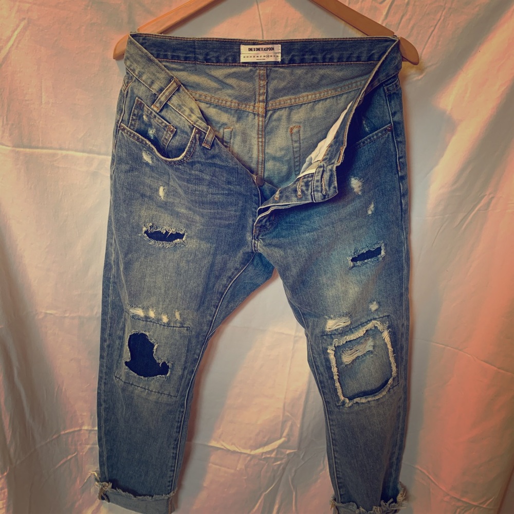 One Teaspoon ripped boyfriend jeans